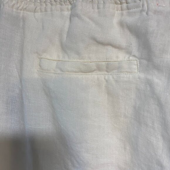 GUESS White Linen Women's Drawstring Relaxed Pants Size S - Picture 10 of 11